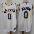 Men's Los Angeles Lakers #0 Russell Westbrook Jersey 75th Diamond 2022 White Associateion Edition
