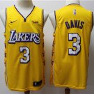 Men's Los Angeles Lakers #3 Anthony Davis Jersey 2020 Gold City Edition Swingman Basketball