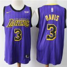 Men's Los Angeles Lakers #3 Anthony Davis Jersey Purple City Edition Swingman Basketball