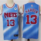 Men's Brooklyn Nets #13 James Harden Jersey 2021 Light Blue Classic Edition Swingman Basketball