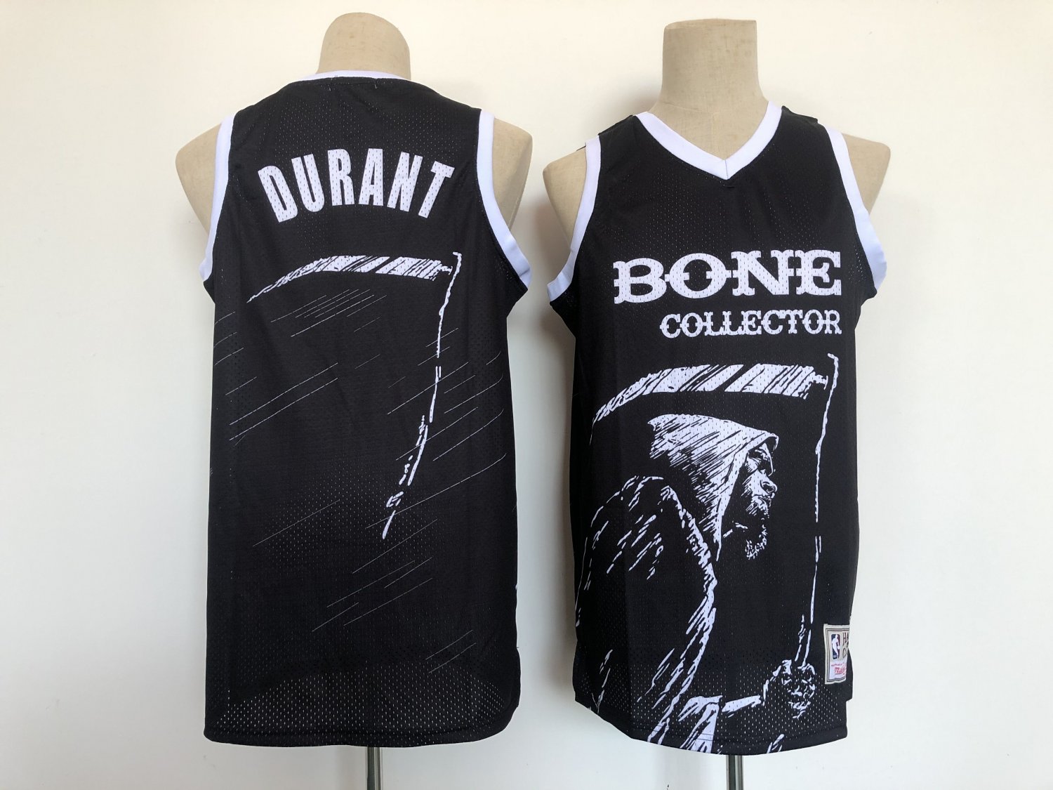 Men's Brooklyn Nets #7 Kevin Durant Jersey Black Bone Collector Basketball