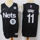 Men's Brooklyn Nets #11 Kyrie Irving Jersey 2021 Black Earned Edition Swingman Basketball