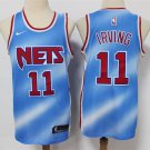 Men's Brooklyn Nets #11 Kyrie Irving Jersey 2021 Light Blue Classic Edition Swingman Basketball