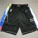 Men's Brooklyn Nets Swingman Basketball Shorts 2021 Black City Edition Swingman Basketball