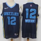 Men's Memphis Grizzlies #12 Ja Morant Jersey 75th Anniversary Diamond 2022 Navy Icon Edition