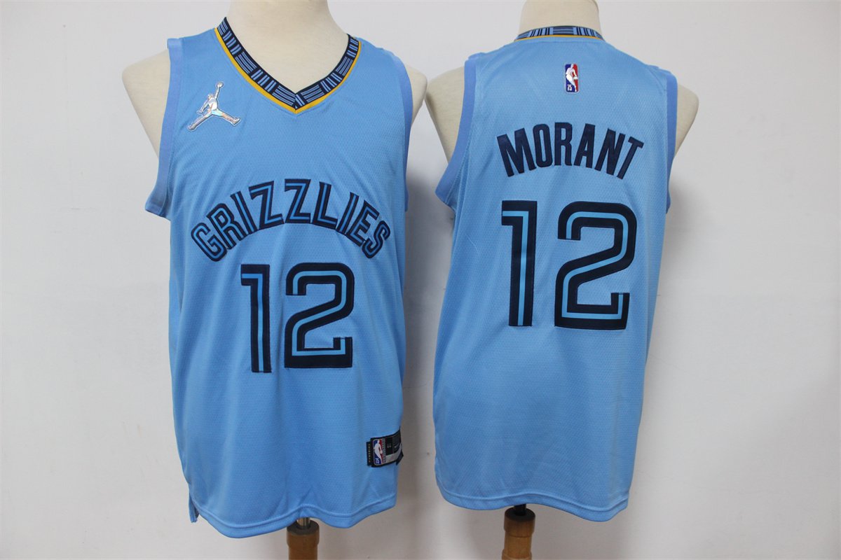 Men's Memphis Grizzlies #12 Ja Morant Jersey 75th Anniversary Diamond ...