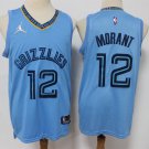 Men's Memphis Grizzlies #12 Ja Morant Jersey 75th Anniversary Diamond 2022 Blue Statement Edition