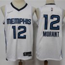 Men's Memphis Grizzlies #12 Ja Morant Jersey 75th Anniversary Diamond 2022 White Association Edition