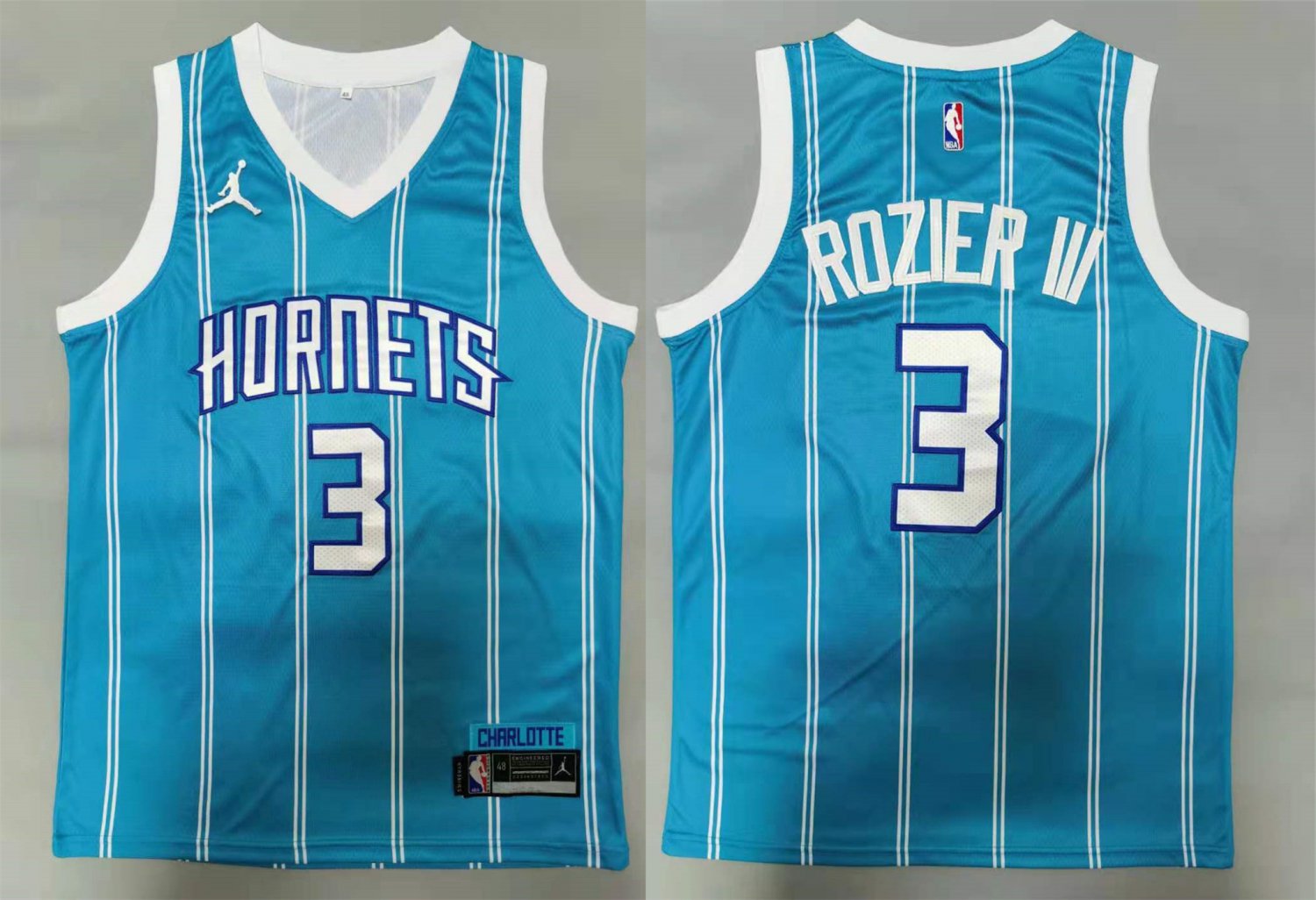 Men's Charlotte Hornets #3 Terry Rozier III Jersey Teal Icon Edition ...