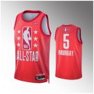 San Antonio Spurs #5 Dejounte Murray Jersey 2022 All-Star Maroon men's & youth