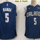 men's & youth Orlando Magic 5# Mohamed Bamba Jersey Blue Stripe Swingman Basketball