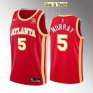 men's & youth Atlanta Hawks #5 Dejounte Murray Jersey Red Icon Edition Swingman Basketball