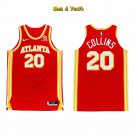 men's & youth Atlanta Hawks #20 John Collins Jersey 2021 Red Icon Edition Swingman Basketball