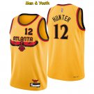 men's & youth Atlanta Hawks #12 De'Andre Hunter Jersey 2022 75th Diamond Gold City Basketball