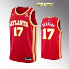 men's & youth Atlanta Hawks #17 Onyeka Okongwu Jersey 2021 Red Icon Edition Swingman Basketball