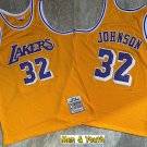 men's & youth Los Angeles Lakers #32 Magic Johnson Jersey Yellow Classics Basketball