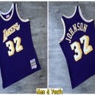men's & youth Los Angeles Lakers #32 Magic Johnson Jersey Purple Classics Basketball