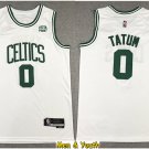 men's & youth Boston Celtics #0 Jayson Tatum Jersey 75th Diamond 2022 White Association Edition