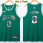 Men's Boston Celtics #0 Jayson Tatum Jersey 75th Diamond 2022 Green US Flag Swingman Basketball