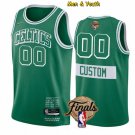 men's & youth Boston Celtics #00 Custom Name Number Jersey 2022 Finals Green City Edition Basketball