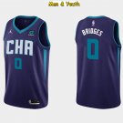 men's & youth Charlotte Hornets #0 Miles Bridges Jersey Purple Statement Edition Swingman Basketball