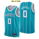 men's & youth Charlotte Hornets #0 Miles Bridges Jersey 75th Diamond 2022 Teal Icon Edition