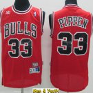 men's & youth Chicago Bulls #33 Scottie Pippen Jersey Red Throwback Basketball