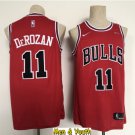 men's & youth Chicago Bulls #11 DeMar DeRozan Jersey Red Icon Edition Swingman Basketball