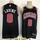 men's & youth Chicago Bulls #8 Zach LaVine Jersey Black Statement Edition Swingman Basketball