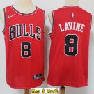 men's & youth Chicago Bulls #8 Zach LaVine Jersey 75th Diamond 2022 Red Icon Edition Basketball