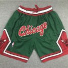 Men's Chicago Bulls Basketball Shorts Just Don Green Top Quality Dense Embroidery Pants