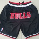 Men's Chicago Bulls Basketball Shorts Just Don Black Top Quality Dense Embroidery Pants