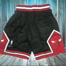 Men's Chicago Bulls Basketball Game Shorts Black Swingman Top Quality Dense Embroidery Pants