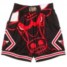 Men's Chicago Bulls Basketball Shorts Black Big Face Finals 1996 Patch Classics Pants