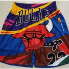 Men's Chicago Bulls Basketball Shorts Colorful Print Pocket Pants