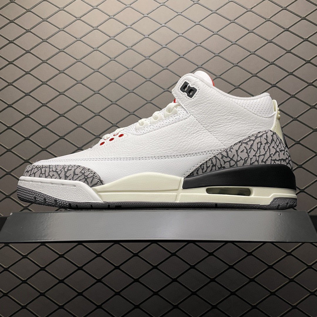 unisex jumpman jordan three Cement Reimagined athleisure fashion trend sneakers with shoes box
