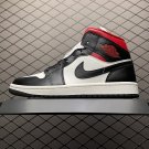 unisex jumpman jordan one mid Black and white red athleisure fashion trend sneakers with shoes box