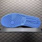 unisex jumpman jordan one mid White and blue athleisure fashion trend sneakers with shoes box