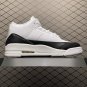unisex jumpman jordan three black and white athleisure fashion trend sneakers with shoes box