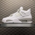 unisex jumpman jordan four Tech White athleisure fashion trend sneakers with shoes box