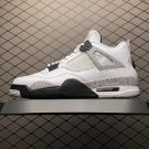 unisex jumpman jordan four White Cement athleisure fashion trend sneakers with shoes box