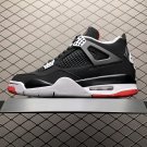 unisex jumpman jordan four Bred athleisure fashion trend sneakers with shoes box