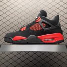 unisex jumpman jordan four red thunder athleisure fashion trend sneakers with shoes box