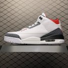 unisex jumpman jordan three Fire Red athleisure fashion trend sneakers with shoes box