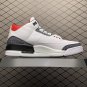 unisex jumpman jordan three Fire Red athleisure fashion trend sneakers with shoes box