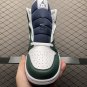 unisex jumpman jordan one mid noble green athleisure fashion trend sneakers with shoes box
