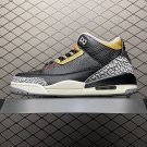 unisex jumpman jordan three Black Gold athleisure fashion trend sneakers with shoes box