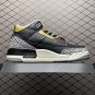 unisex jumpman jordan three Black Gold athleisure fashion trend sneakers with shoes box