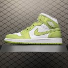 unisex jumpman jordan one mid green python athleisure fashion trend sneakers with shoes box