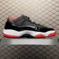 unisex jumpman jordan eleven low black red athleisure fashion trend sneakers with shoes box